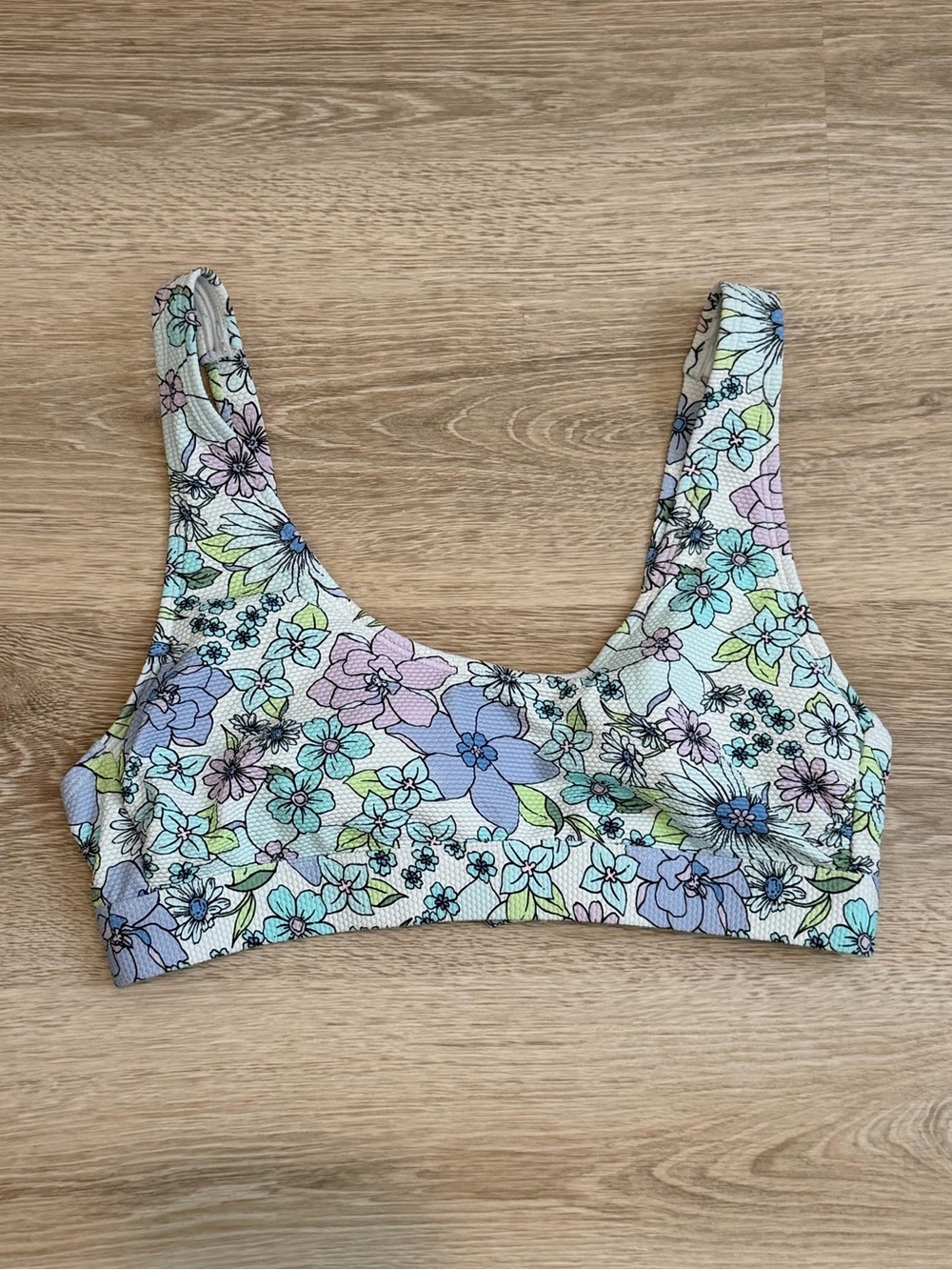 Pastel Floral Swim Top